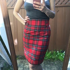 Plaid Vintage pencil skirt